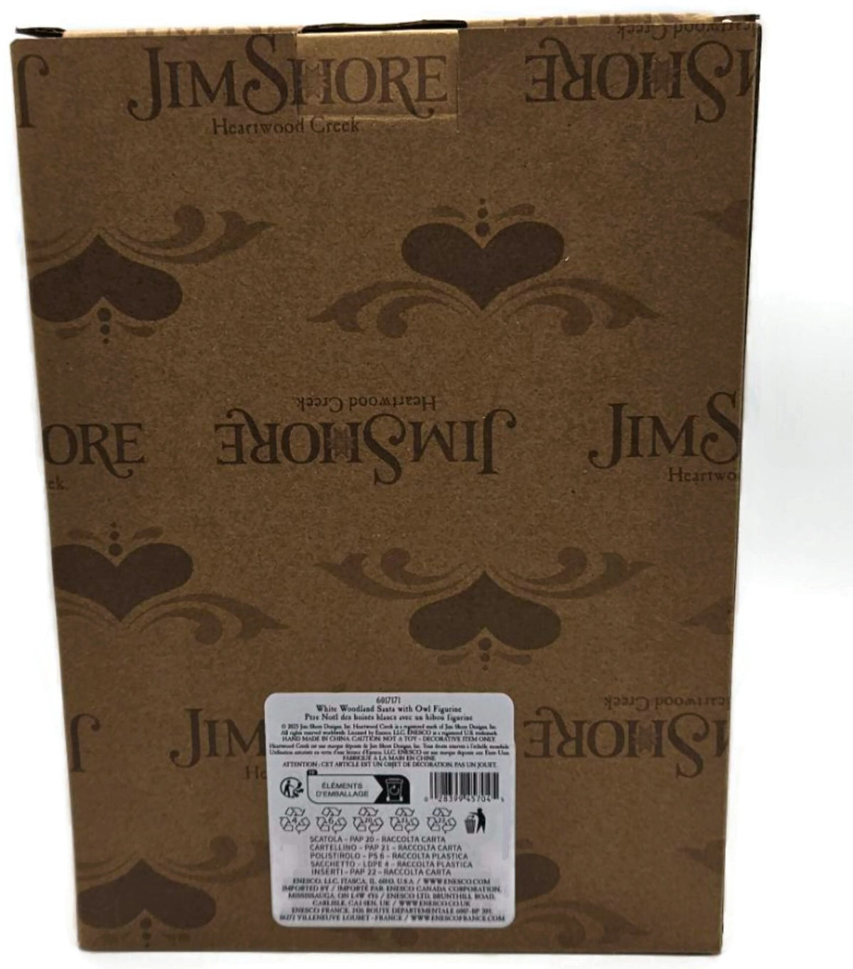 Jim Shore Santa's Woodland Messenger Owl White Resin Enesco Christmas Figurine11