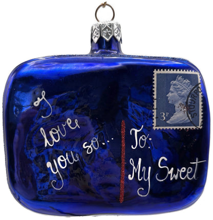 Patricia Breen To My Sweet Blue Shiny Back Valentines Christmas Ornament 97484