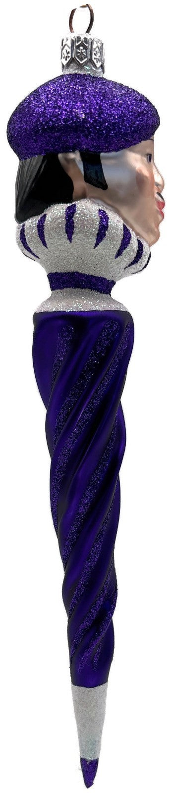 Patricia Breen French Twist Purple Glittered Monocle Christmas Ornament 9552CO2