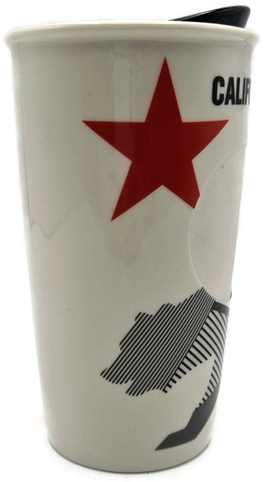 Starbucks 2015 California State Bear Flag Ceramic Traveler Mug Cup Lid 12oz 1