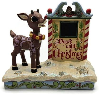 Jim Shore Traditions Rudolph Red Nosed Reindeer Countdown Winter Calendar0