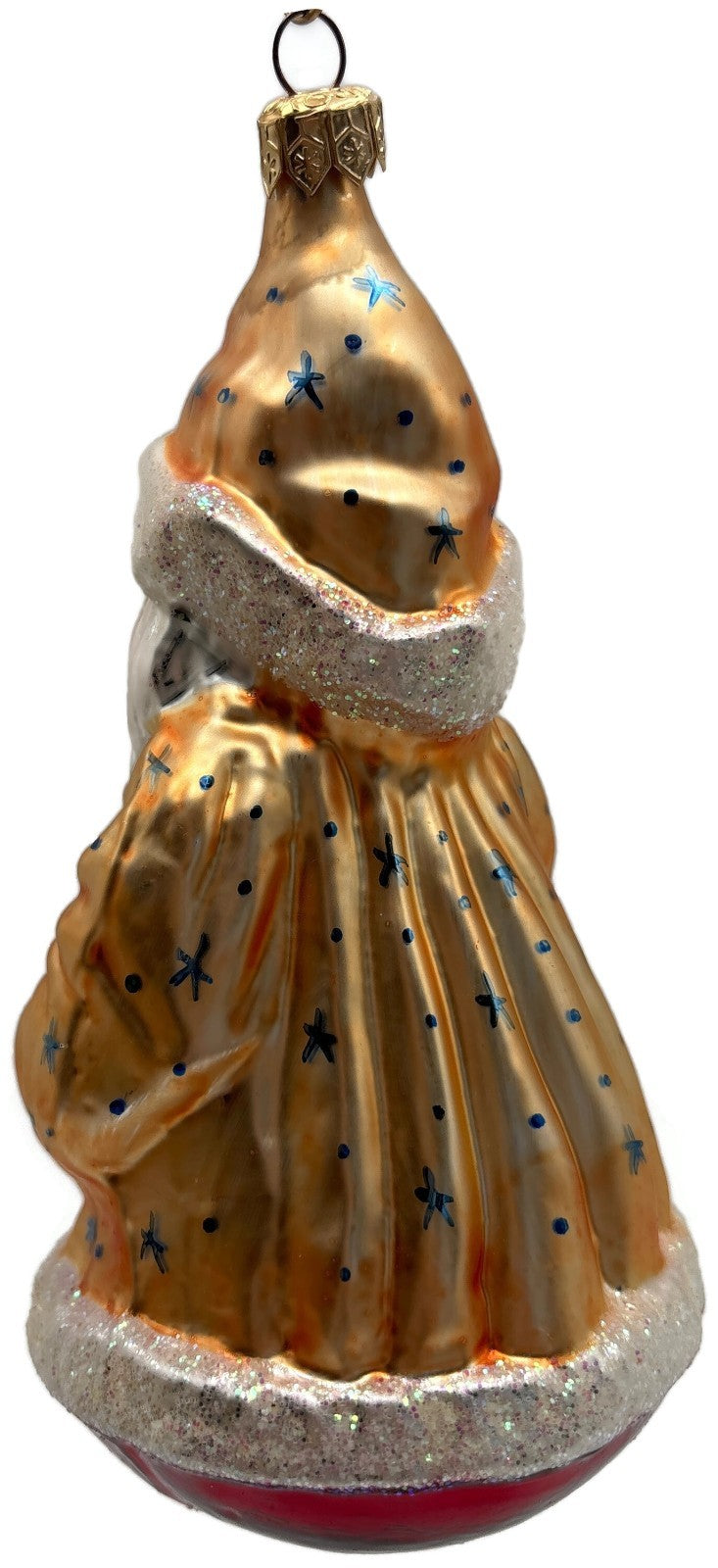 Christopher Radko 1995 Spellbound Gold Wizard Santa Glass Ornament 95 128 05