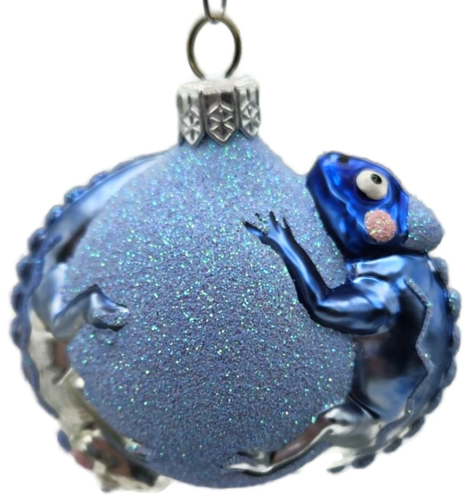 Patricia Breen Once Again for James Blue Chameleon Christmas Tree Ornament 26673