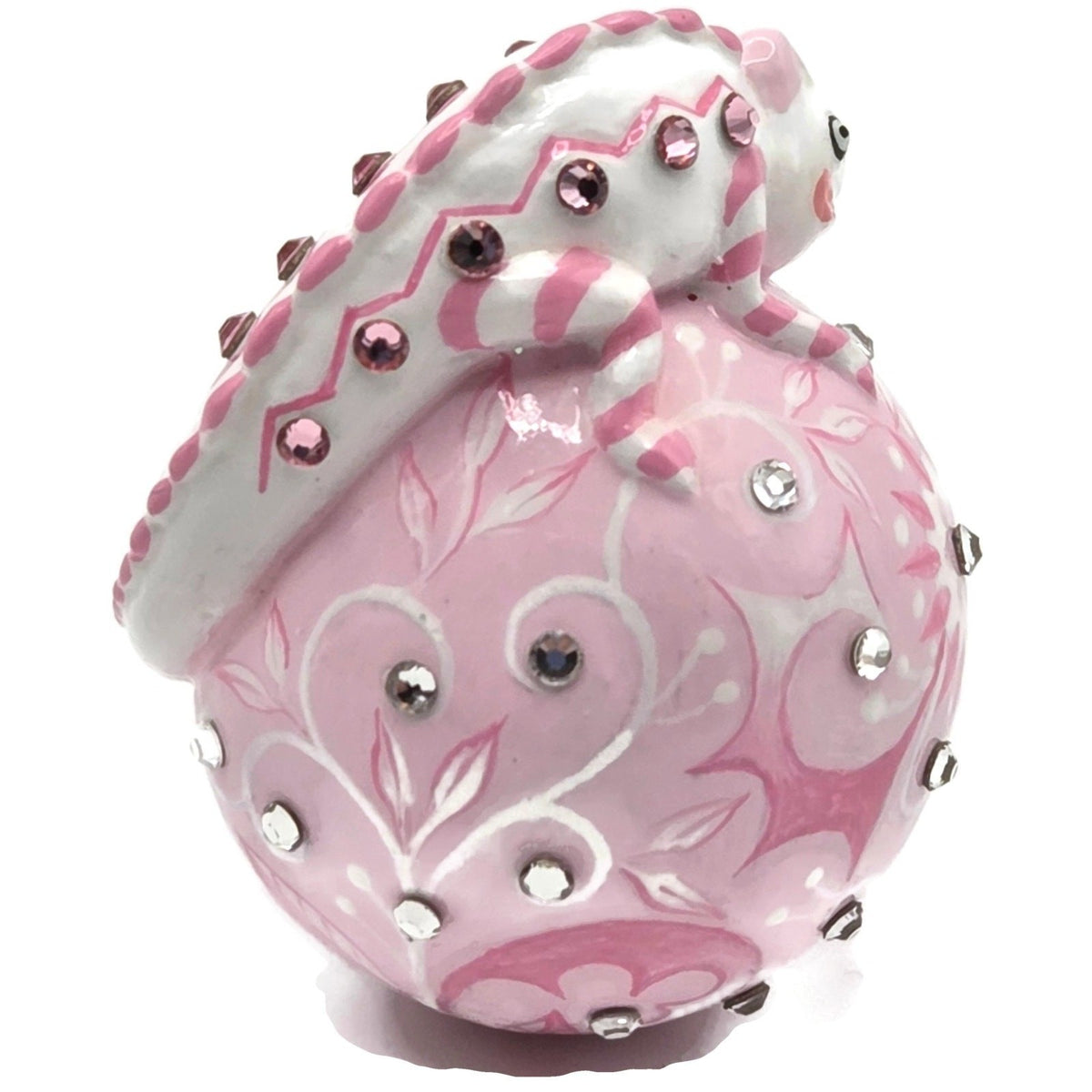 Patricia Breen Miniature Chameleon Sculpture Chinoiserie Pink Ornament CATZ 32536