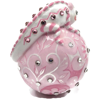 Patricia Breen Miniature Chameleon Sculpture Chinoiserie Pink Ornament CATZ 32536