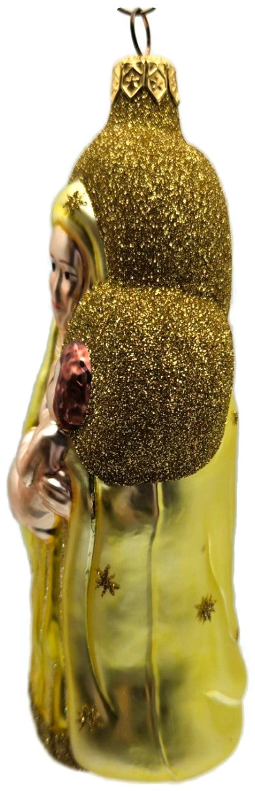 Patricia Breen Madonna of the Sun Gold Glitter Stars Christmas Ornament 96327