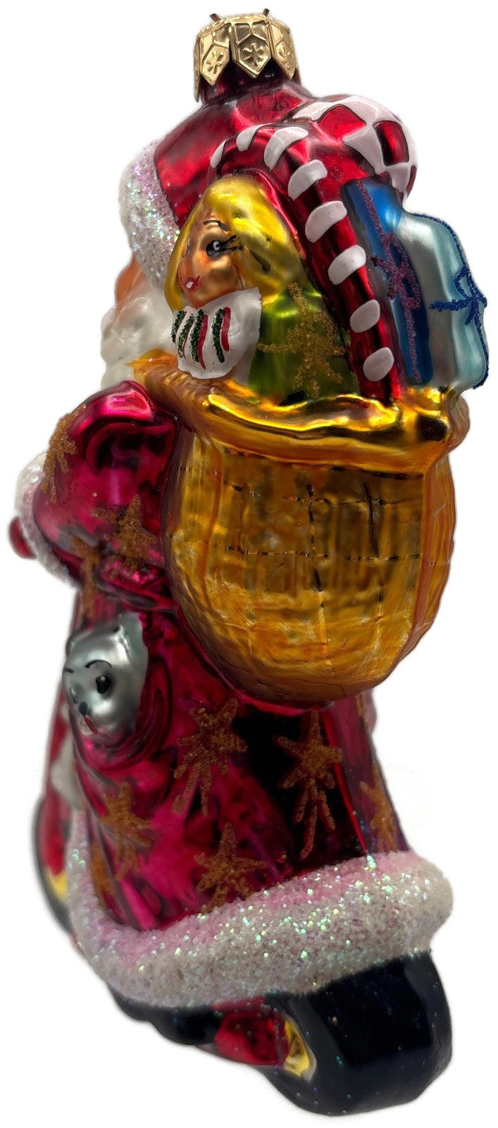 Christopher Radko Scooting Star Santa Scooter Glass Christmas Ornament 97 263 010