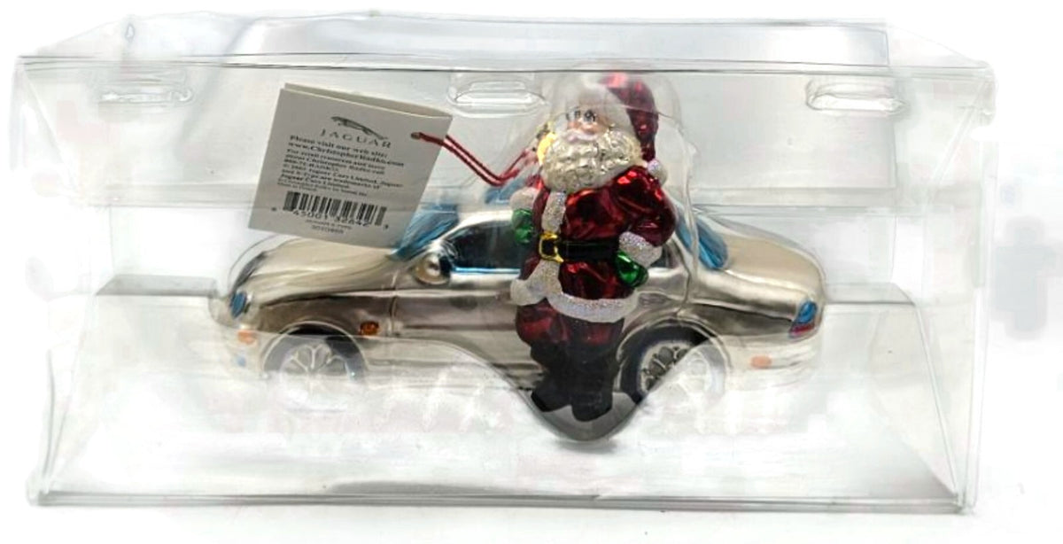 Christopher Radko Jaguar S-Type Santa Car Christmas Ornament 30104683