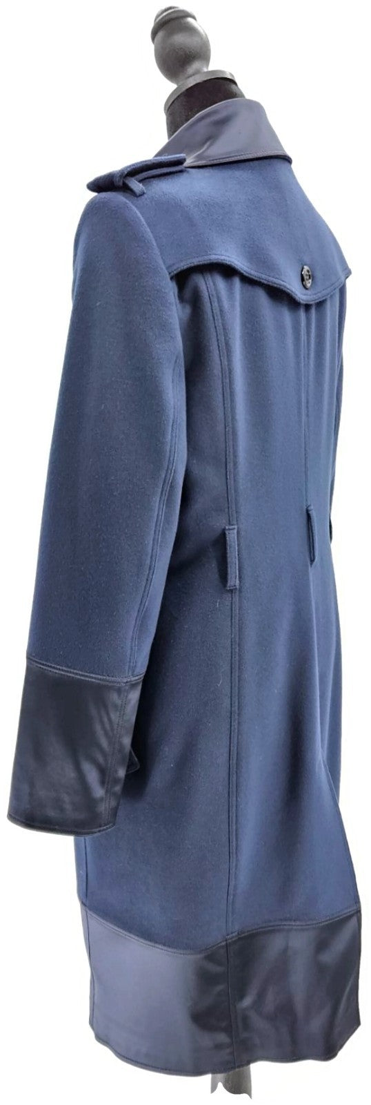 Burberry London Double Breasted Wool Cashmere Belted Trench Coat Womens Sz 8 US5