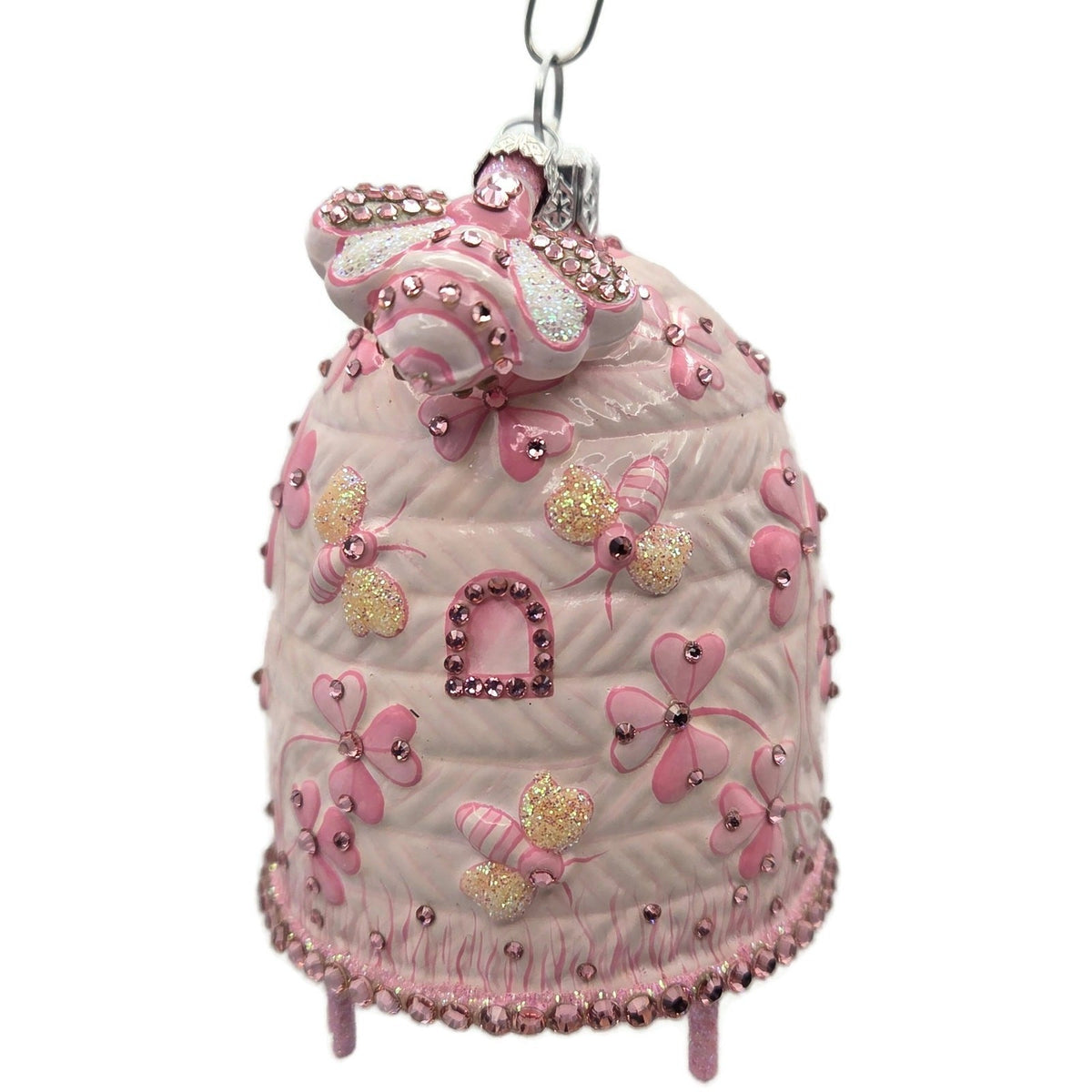 Patricia Breen Castle Caldwell Pink Bees Flower Spring Christmas Ornament 31089