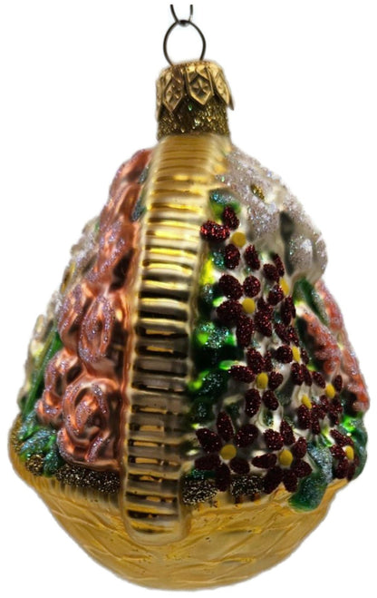 Patricia Breen Flowers For My Love Purple Tulip Gold Basket Spring Ornament 96137