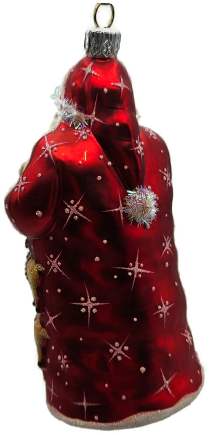 Patricia Breen Everyone Can Lead Red Santa Reindeer Christmas Ornament 26099