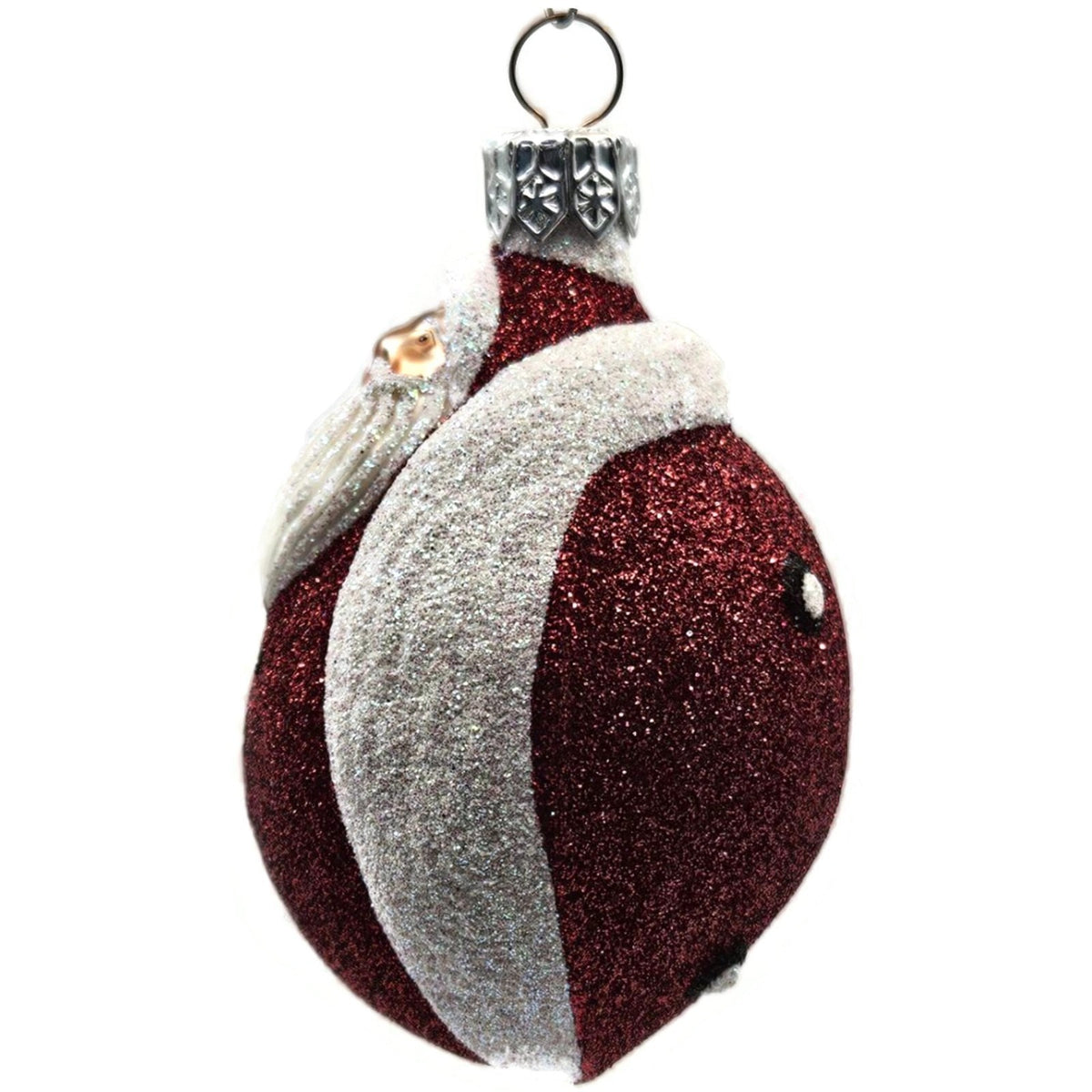 Patricia Breen Santa Ladybug White Red Glittered Christmas Tree Ornament 21335