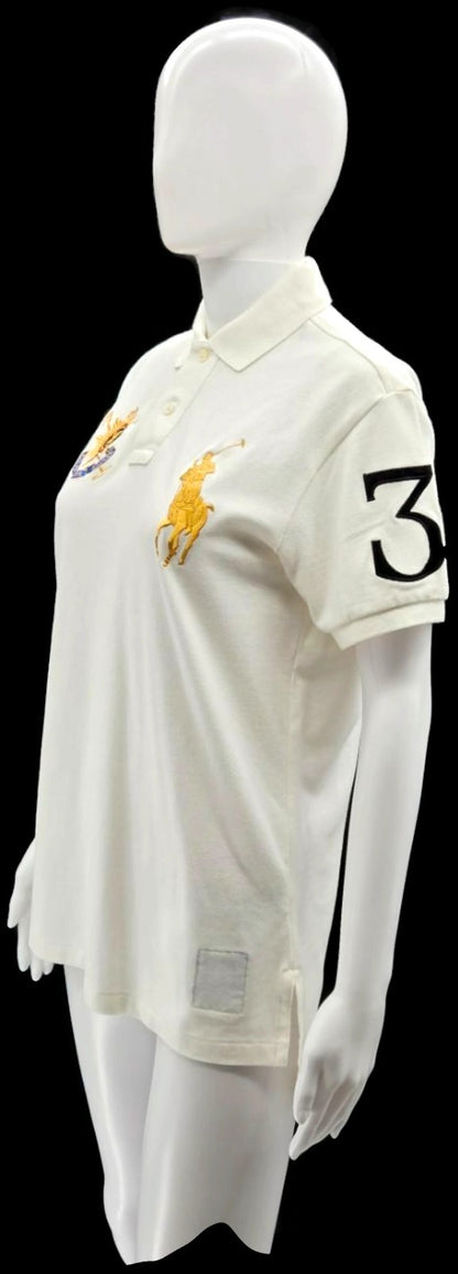 Polo Ralph Lauren Black Watch Polo Team 1996 Crest White Polo Shirt S NWT1