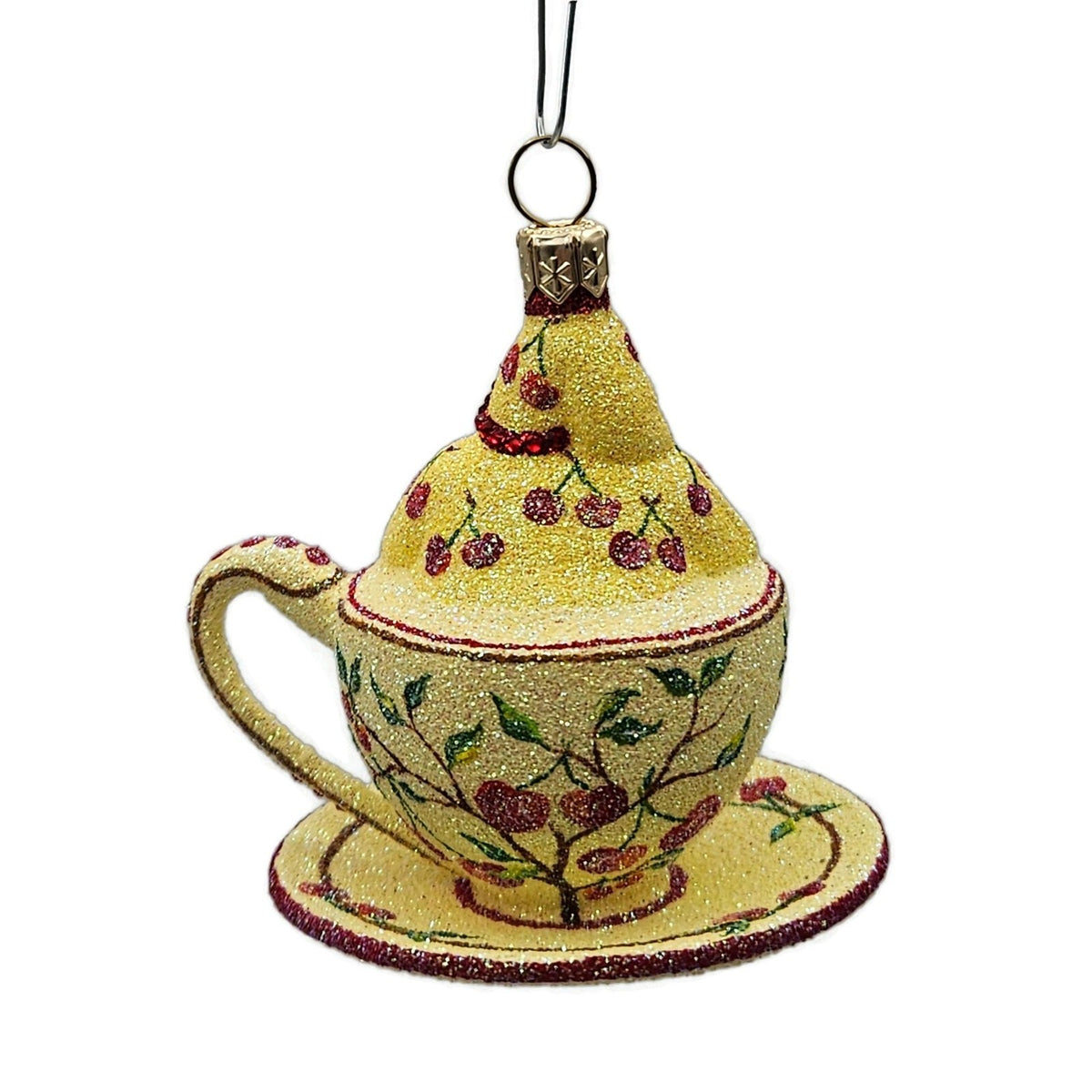Patricia Breen Tea for Two Cherries Fruit Spring Holiday Ornament Tea Party 25683