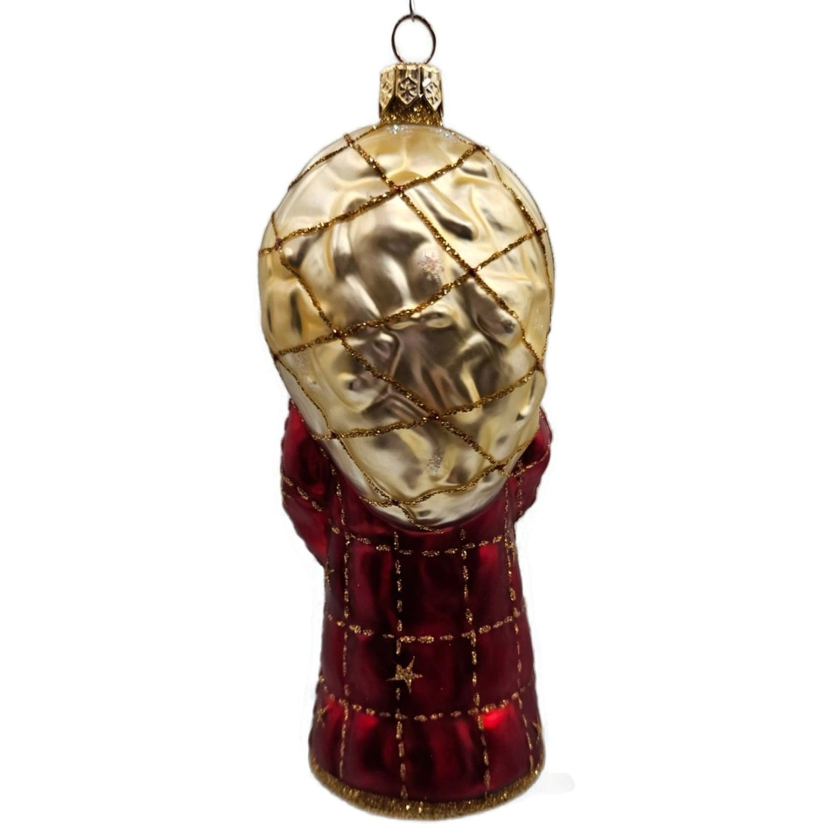 Patricia Breen Roosevelt Santa Red Glittered Stars Bear Christmas Ornament 21267