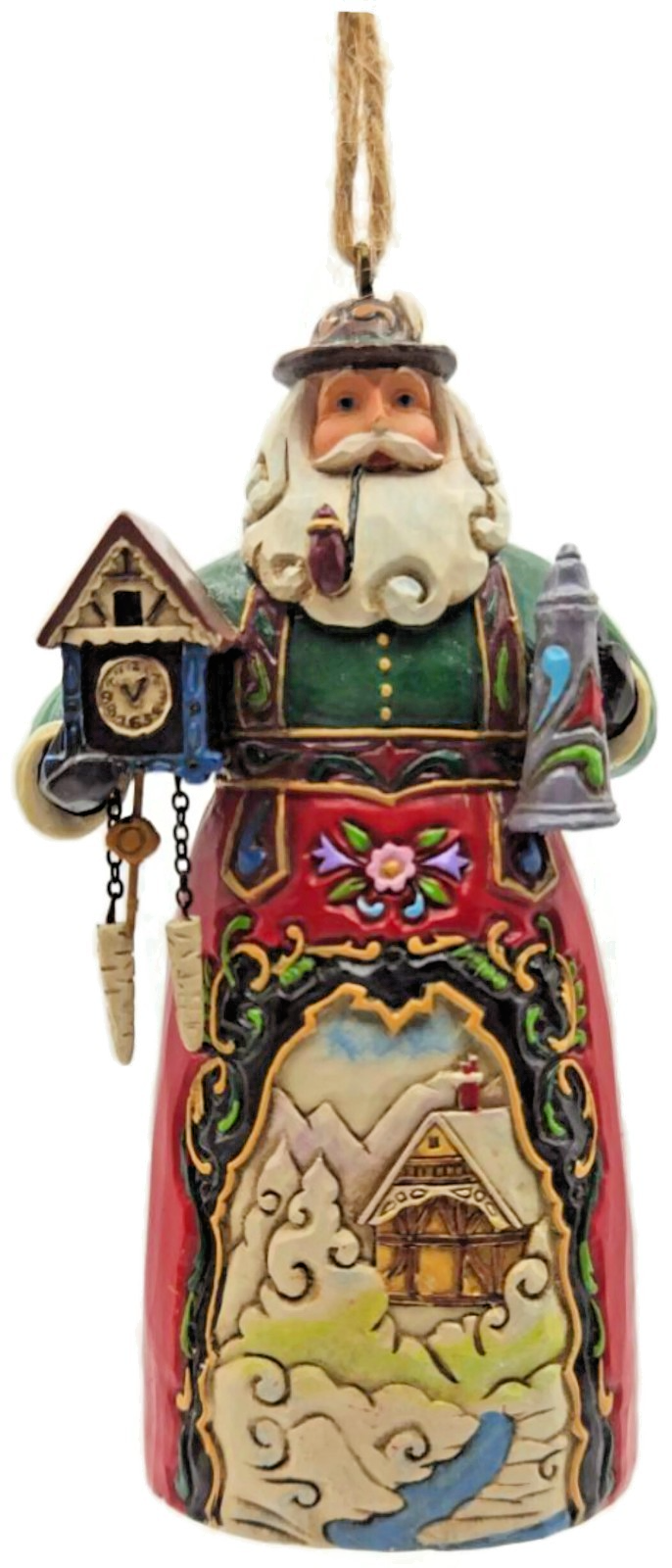 Jim Shore Heartwood Creek German Santa Claus Enesco Christmas Hanging Ornament0