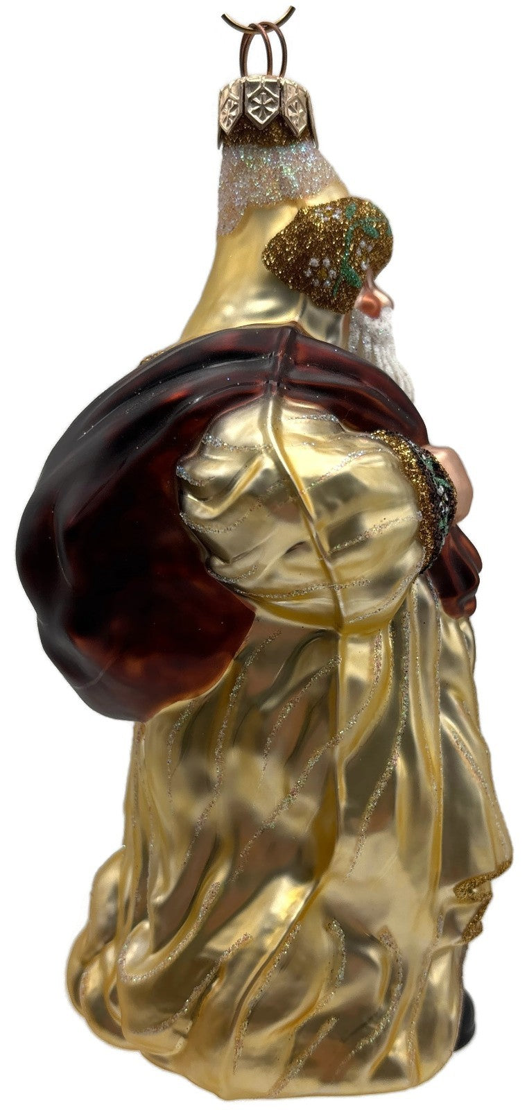 Patricia Breen Van Mourik Santa Claus Gold Brown Fall Christmas Ornament 20442