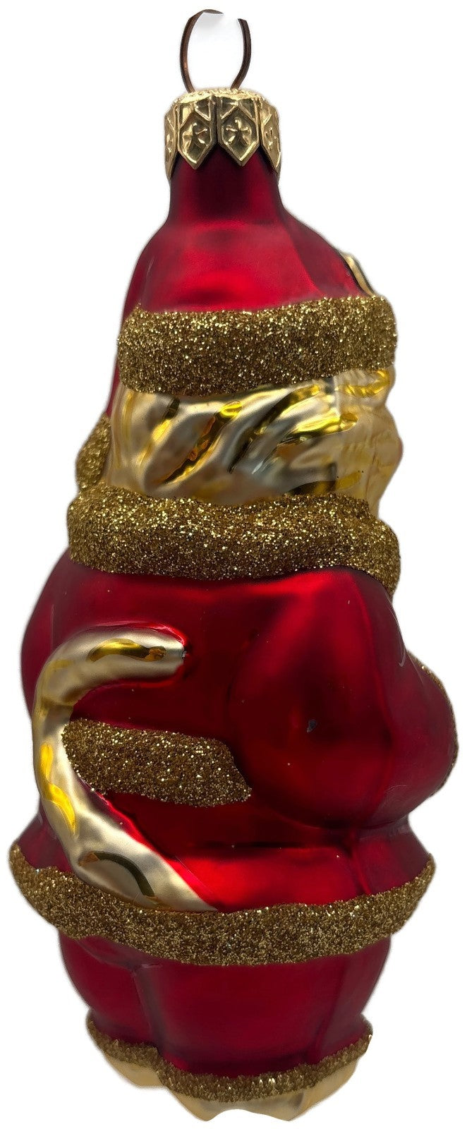 Patricia Breen Santa Paws Red Gold Trim Cat Animal Christmas Tree Ornament 95363