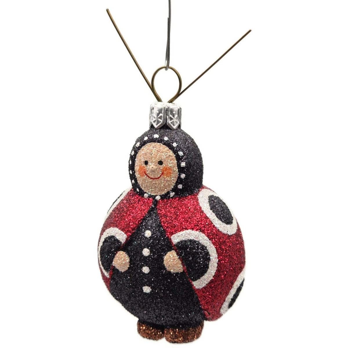 Patricia Breen Ladybug Masquerade Red Glittered Spring Christmas Ornament 27294