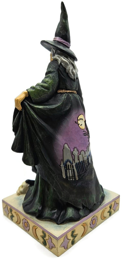 Jim Shore Heartwood Creek Wicked This Way Witch with Skulls in Skirt Figurine4