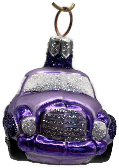 Patricia Breen Car Purple Glass OOAK Christmas Tree Decor Ornament CATZ 9900CO1