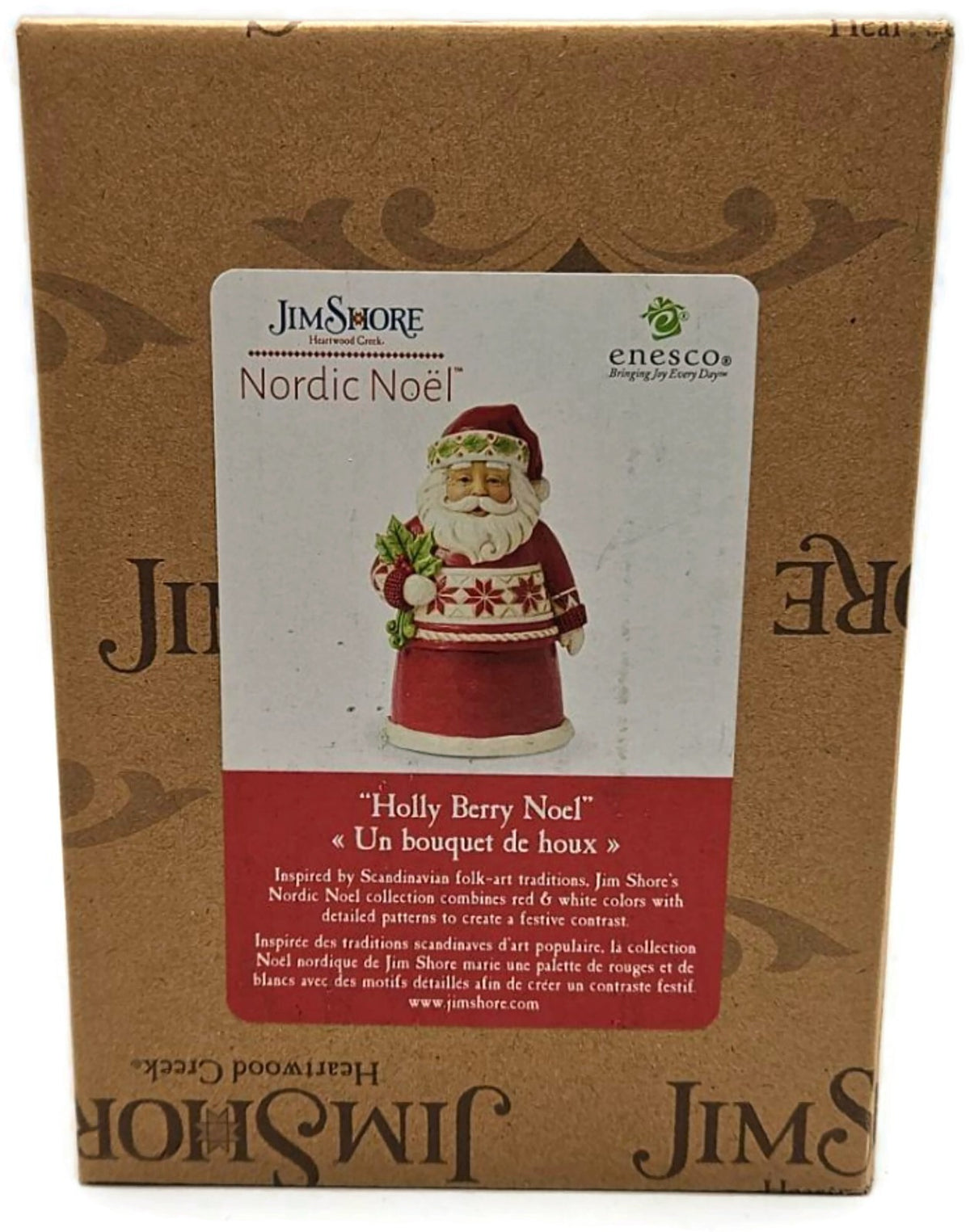 Jim Shore Nordic Holly Berry Noel Santa Red Pint Sized Christmas Decor Figurine9
