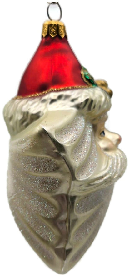 Kurt Adler Komozja Polonaise Star Santa Claus Head Mercury Christmas Ornament2