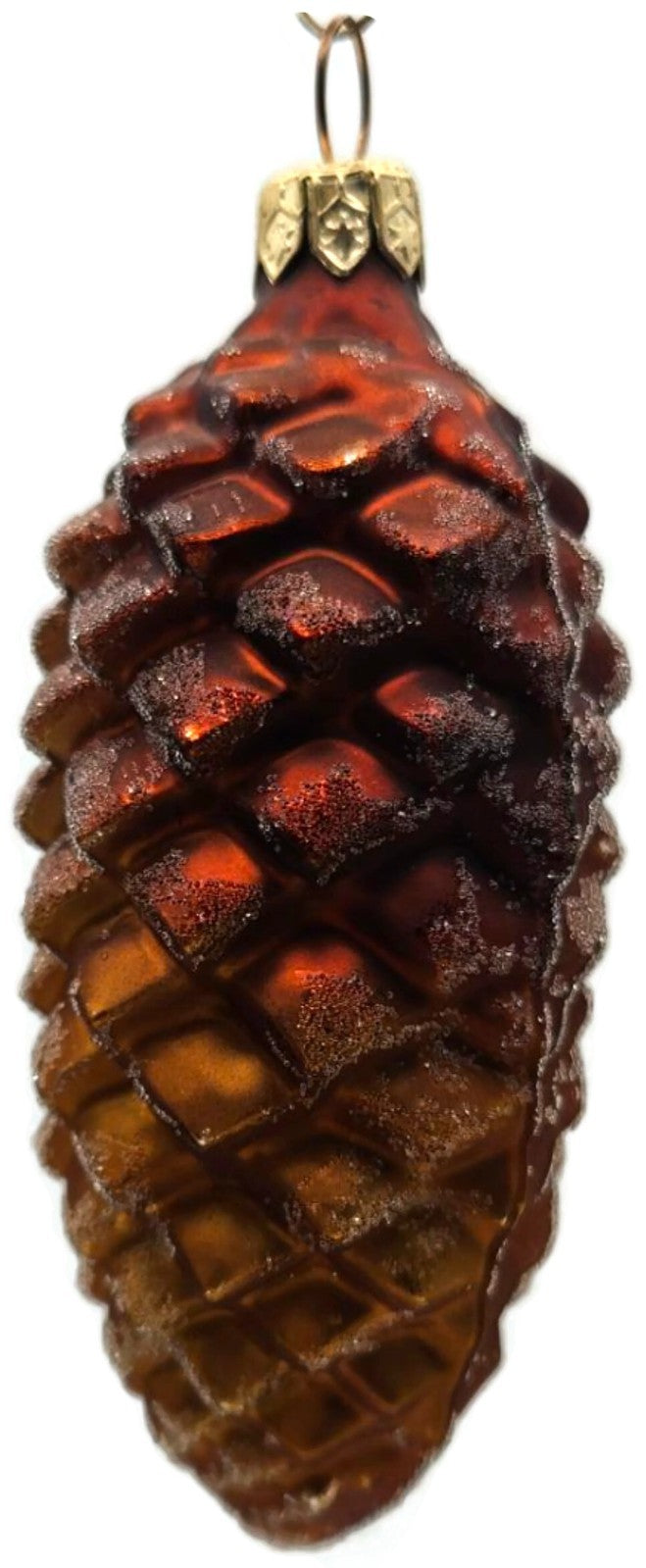 Christopher Radko Forest Frost Brown Pinecone Christmas Tree Ornament 98-496-01