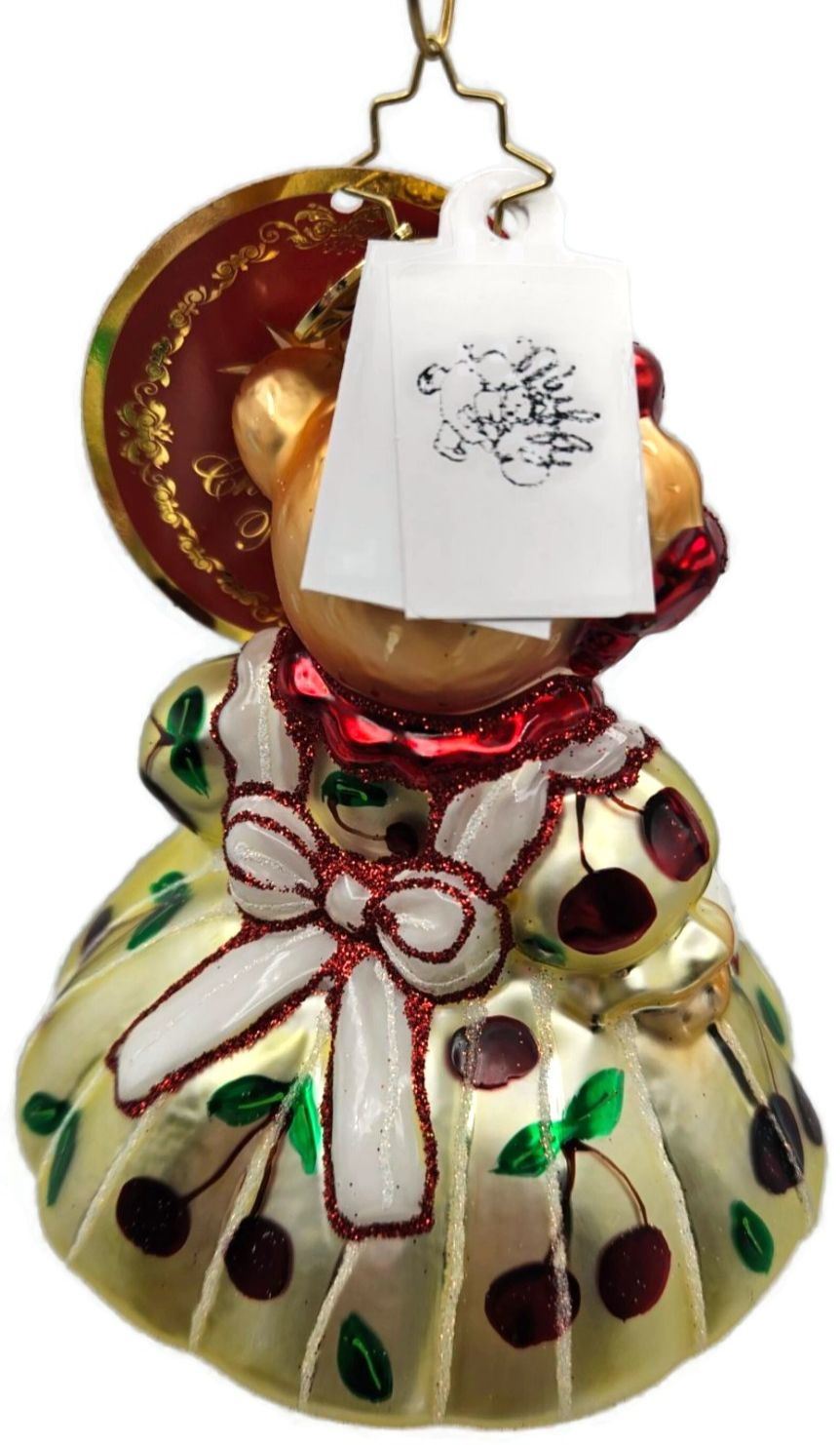 Christopher Radko Muffys Slice of Sweetness Bear Glass Holiday Ornament 10229257