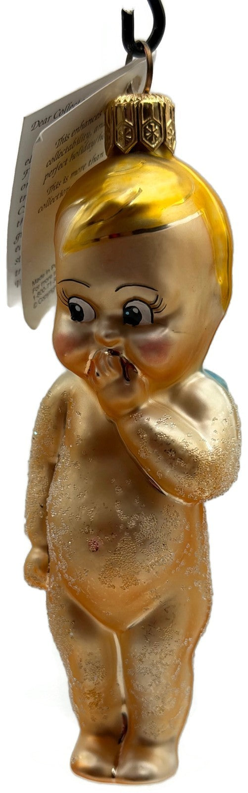 Christopher Radko Babykins Gold Kewpie Cherub Christmas Tree Ornament 97-451-010