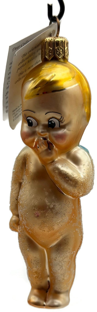 Christopher Radko Babykins Gold Kewpie Cherub Christmas Tree Ornament 97-451-010