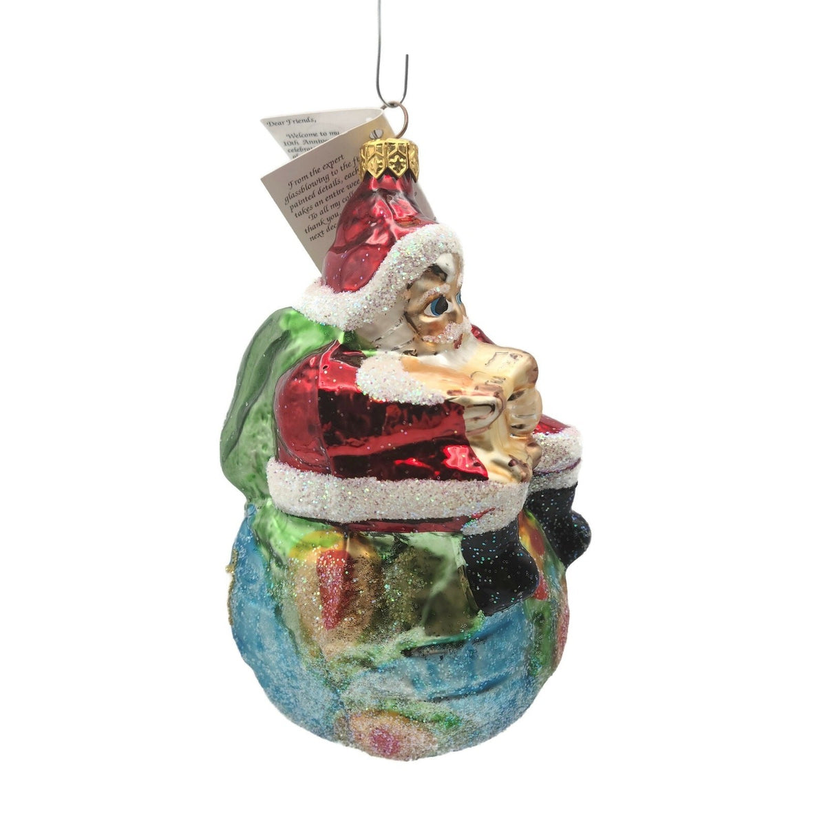 Christopher Radko On Top of the World Santa Claus Christmas Tree Ornament 95 SP63