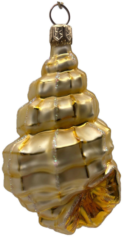 Patricia Breen Eric's Shell Gold Nautical Aquatic Christmas Ornament 9900CATZ3