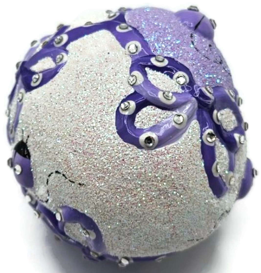 Patricia Breen Beribboned Egg Ladybugs Violet Easter Egg Purple Ornament 29026