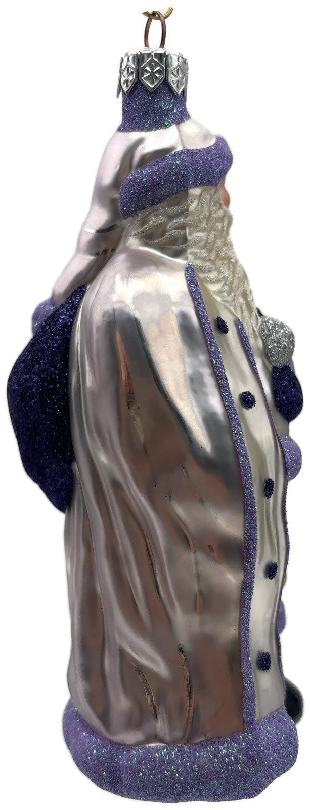Patricia Breen Jordan Santa Purple Lavender Glass Christmas Tree Ornament 98236