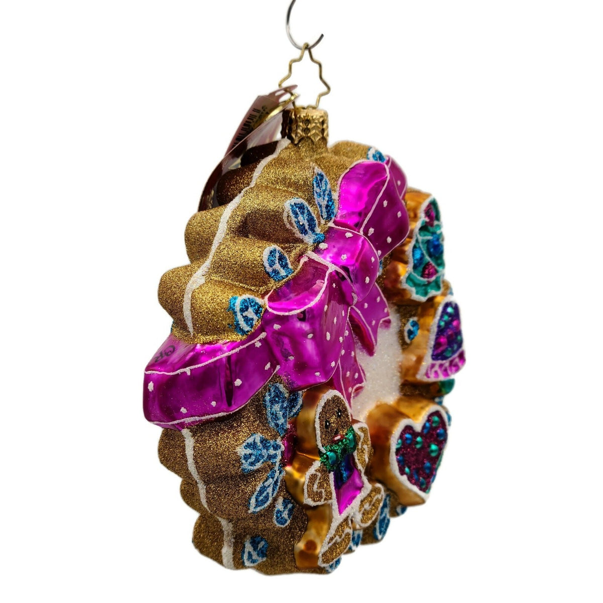 Christopher Radko Sweet Treats Wreath Gingerbread Man Christmas Ornament 10210232