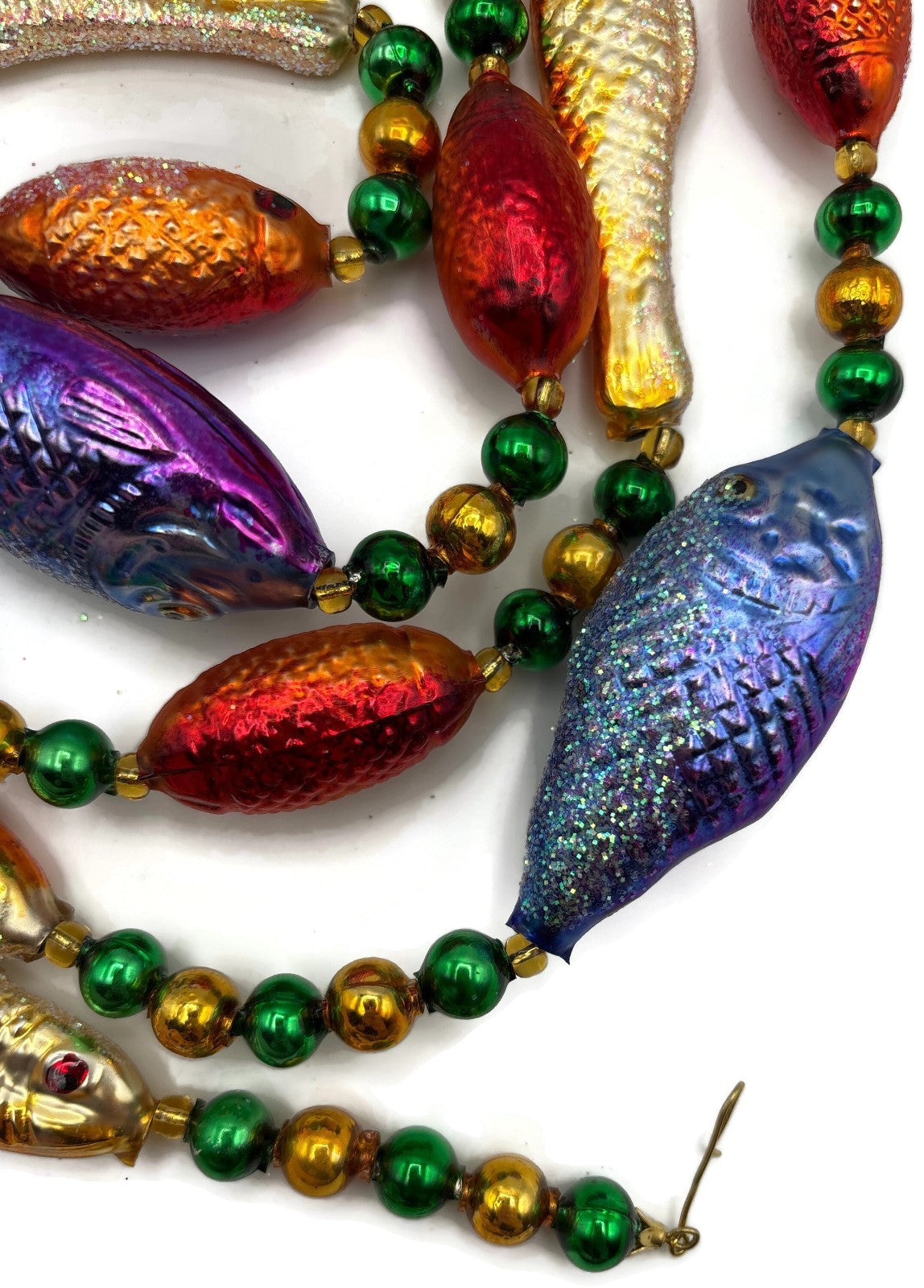 Christopher Radko Pisces Fish Garland Beaded Nautical Christmas Decor 94 448 05