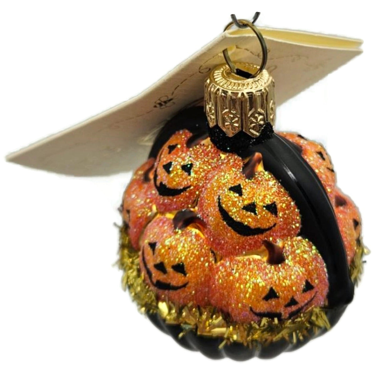 Patricia Breen Pumpkin Basket Black Matte Jack O Lanterns Halloween Ornament8