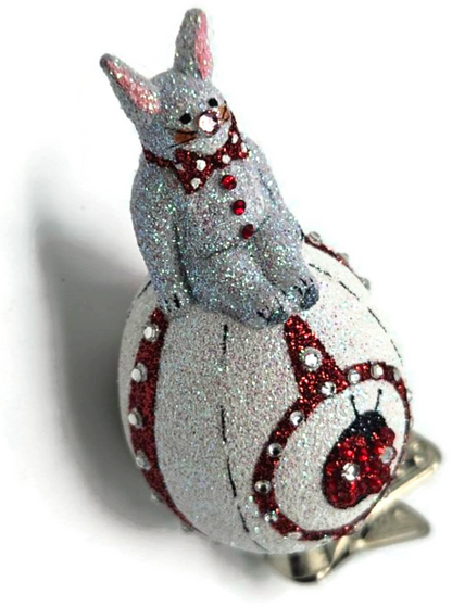 Patricia Breen Sitting Pretty Ladybugs White Red Clip On Easter Ornament 28999