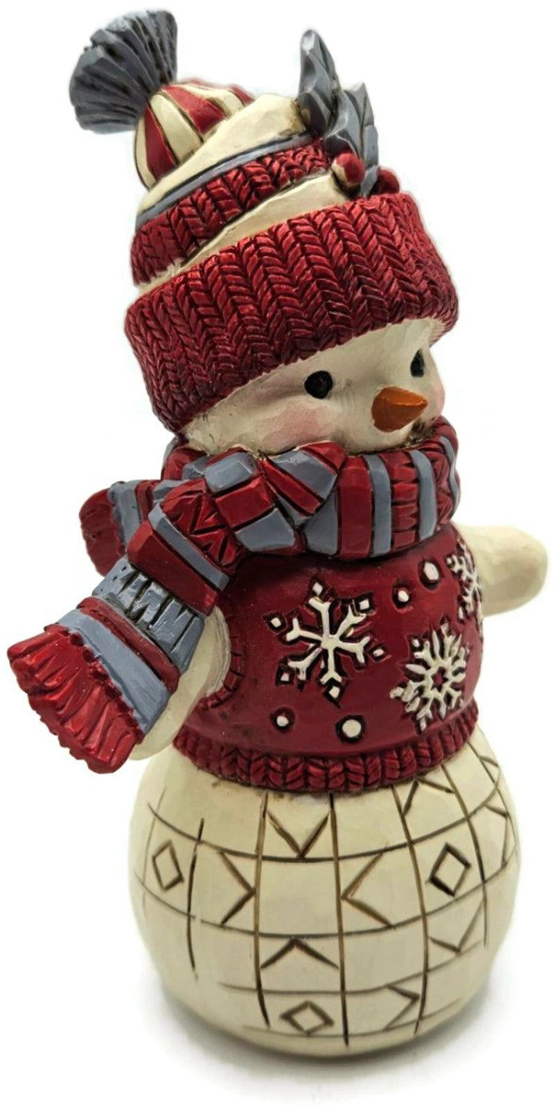 Jim Shore Enesco Snowy Smiles Nordic Noel Snowman Christmas Figurine 60108351