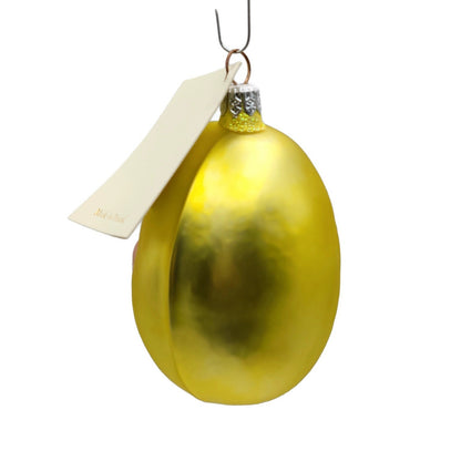 Patricia Breen Jelly Bean Santa Claus Yellow Matte Christmas Tree Ornament 99164