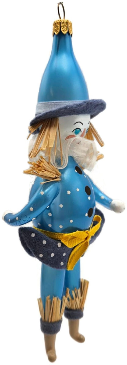 Soffieria De Carlini Wizard of Oz Blue Scarecrow Glass Christmas Ornament4