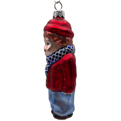 Patricia Breen Henry The Victorian Boy Auburn Hair Red Cuffs Glass Ornament 95067