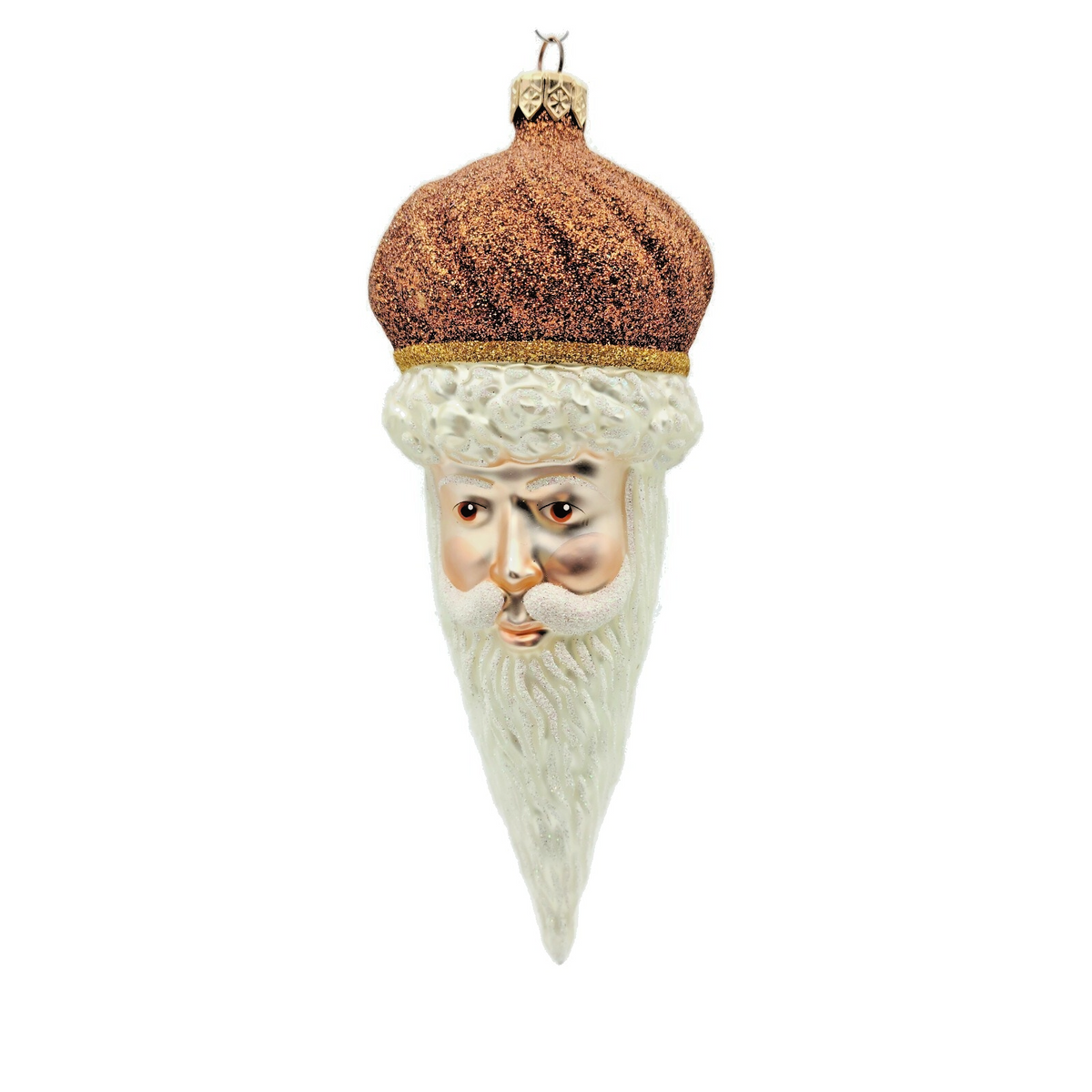 Patricia Breen Minsk Santa Claus Copper Glitter Christmas Holiday Ornament 96351