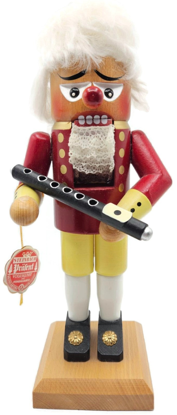 Christian Steinbach Nutcracker Flute Player 1993 German Wood Vintage Signed0