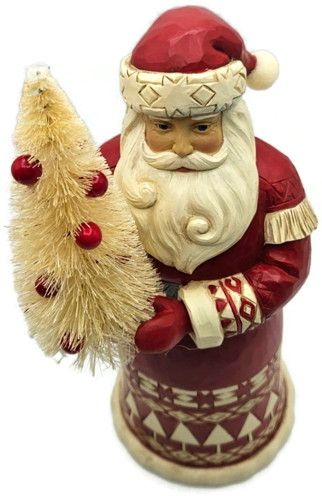 Jim Shore Nordic Winter Wishes Santa Sisal Tree Christmas Figurine 60170438