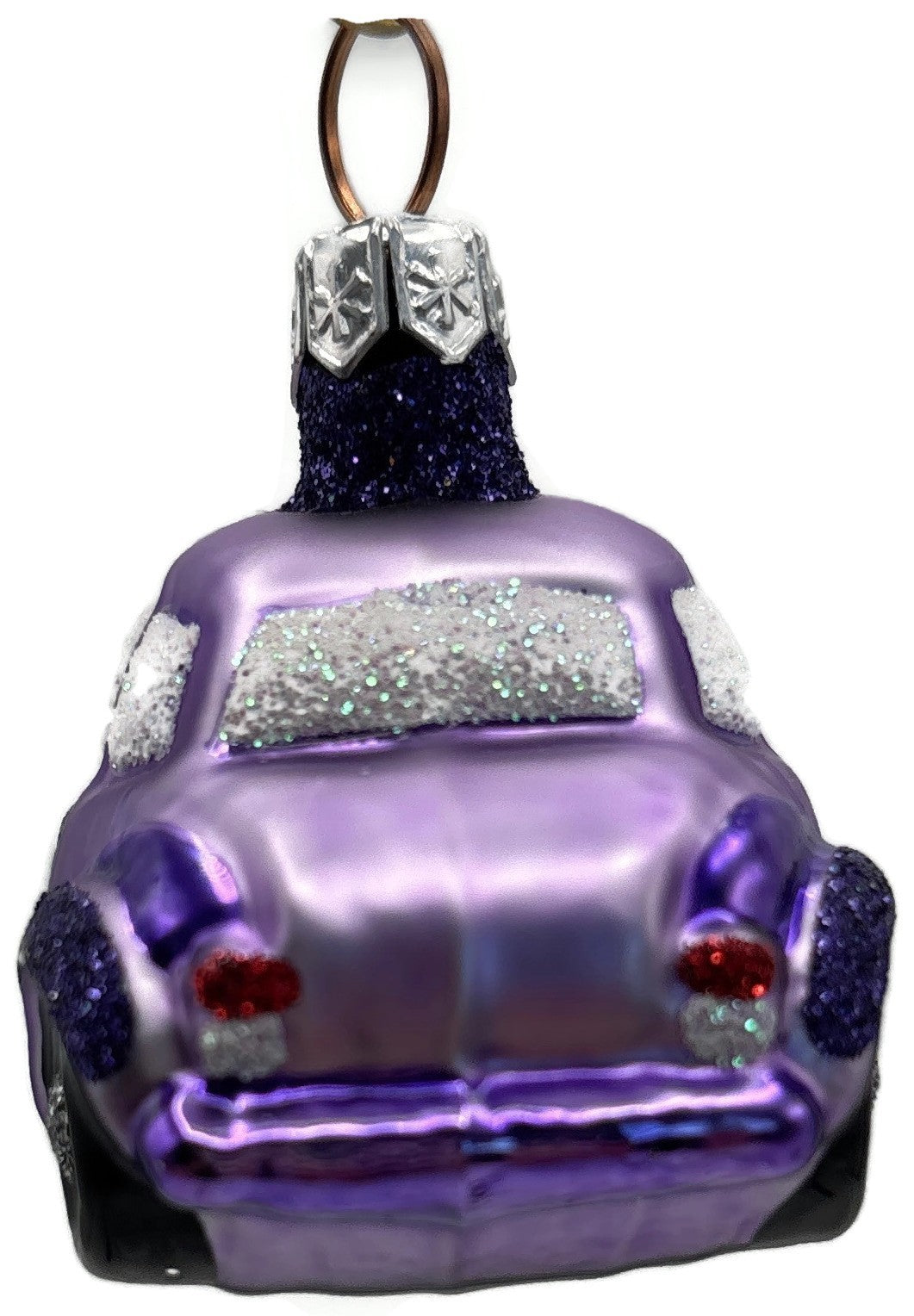 Patricia Breen Car Purple Glass OOAK Christmas Tree Decor Ornament CATZ 9900CO5