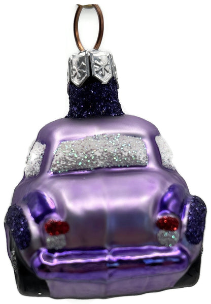 Patricia Breen Car Purple Glass OOAK Christmas Tree Decor Ornament CATZ 9900CO5
