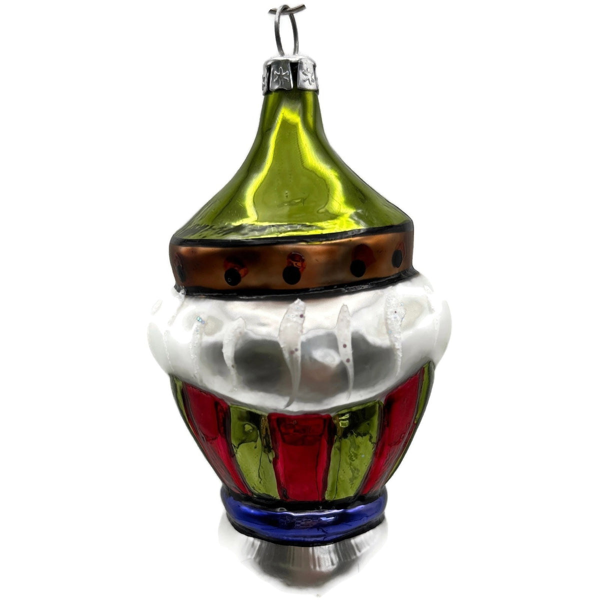 Calik’s Artistry Little King Figural Glass Stripe Christmas Tree Decor Ornament4